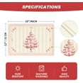 thumbnail image 6 of mubwai Xmas Pine Pink Winter Placemats Set of 4, 12x18 Inch Seasonal Christmas Table Mats for Party Kitchen Dining Decoration, 6 of 6