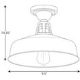 thumbnail image 5 of Cedar Springs Collection Black One-Light Semi-Flush Mount, 5 of 5