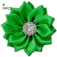 thumbnail image 4 of Jiaroswwei 10 Pcs 4cm Satin Ribbon Flowers Shiny Rhinestone Appliques DIY Wedding Craft, 4 of 8