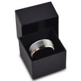 thumbnail image 3 of Charming Jewelers Tungsten Wedding Band Ring 8mm for Men Women Comfort Fit 18K Rose Gold Plated Plated Beveled Edge Brushed Polished Lifetime Guarantee Size 6, 3 of 4