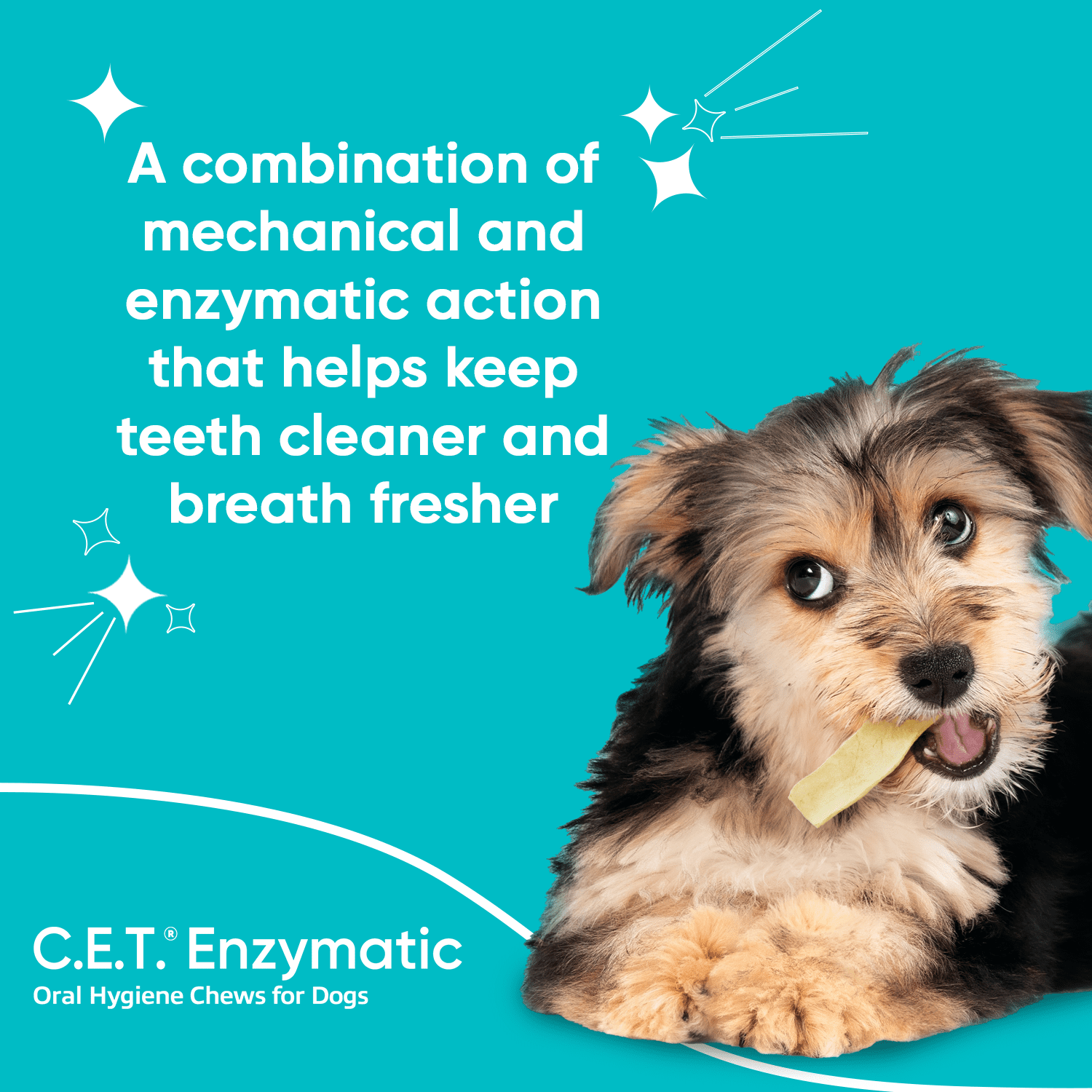 Virbac C.E.T. Enzymatic Oral Hygiene Chews For Dogs Beef/Chicken MD 30 Count