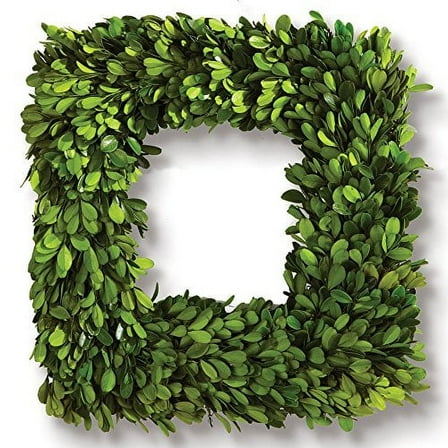 Porch & Petal Boxwood Square Wreath, 16"