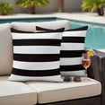 thumbnail image 3 of 2 Pack Outdoor Waterproof Throw Pillow Covers,Minimalistic Black White Decorative Square Pillow Case Patio Pillowcases for Chair Couch Sofa 16x16in, 3 of 9