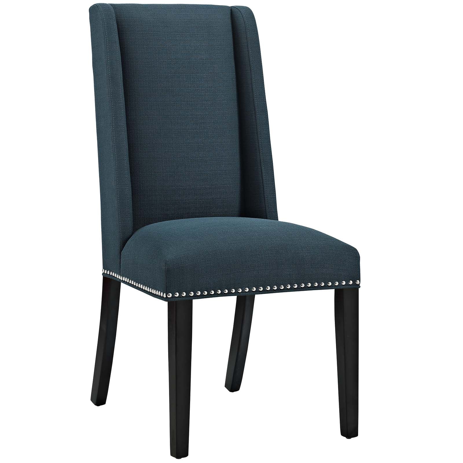 Modern Contemporary Urban Design Kitchen Room Dining Chair, Navy Blue, Fabric Wood - Walmart.com ...