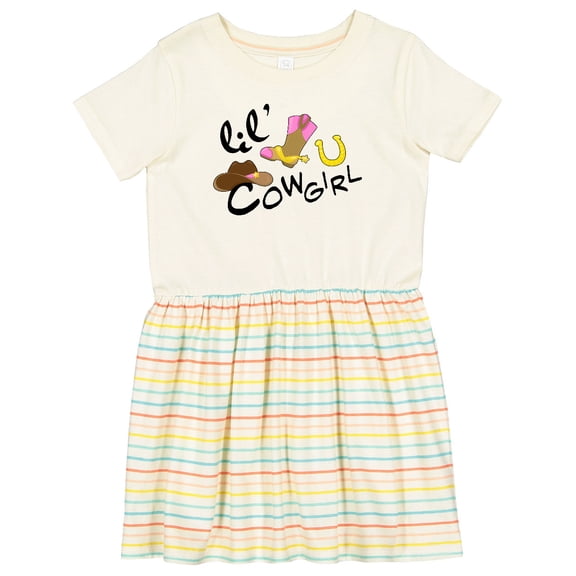 Inktastic Lil' Cowgirl Girls Toddler Dress
