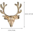 thumbnail image 2 of HWZWT 4pcs Christmas Napkin Rings Gold Deer Head Napkin Holder Metal Napkin Buckle for Cloth Napkins Party Wedding Table Decoration Daily Use Gold Creative, 2 of 5