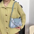 thumbnail image 4 of Guardurnaity Bolso cuadrado pequeño, elegante e informal, con cómodas correas para el hombro, estilo occidental para mujer. Envolturas para manijas de equipaje azul, 4 of 6