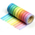 thumbnail image 1 of 10 Rolls Decorative Masking Tapes Adhesive for Scrapbooking DIY Gift（Muticolours）, 1 of 5