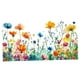 thumbnail image 3 of Pegatina de vidrio decorativa con diseño de flores multicolor, elegante calcomanía para ventana, para sala de estar, dormitorio y baño., 3 of 8