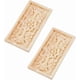 thumbnail image 1 of Apliques rectangulares de madera de caucho tallada con flores, calcomanías de 120 x 60 x 7,5 mm, sin pintar, para decoración de muebles del hogar, color natural, 2 unidades, 1 of 7