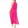 thumbnail image 2 of MSK Womens Pink Ruched Zippered Sheer Tie At Back Neckline Sleeveless Halter Evening Jumpsuit S, 2 of 2
