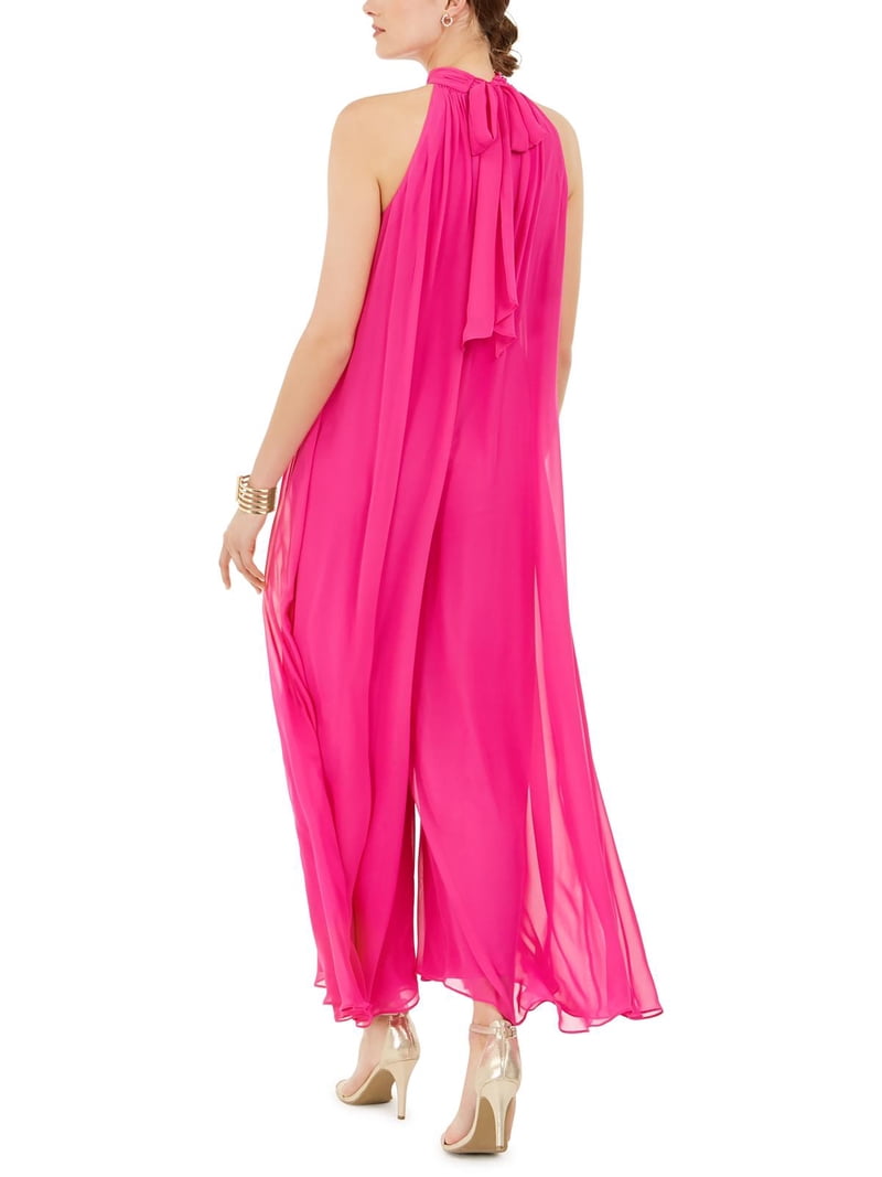 MSK Womens Pink Halter Sleeveless Party Jumpsuit, XL, Wide Leg, Tie Back Neck - Walmart.com MSK Womens Pink Halter Sleeveless Party Jumpsuit, XL, Wide Leg, Tie Back Neck - Walmart.com
