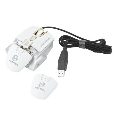 Morzzor Wired 4000dpi Optical Gaming Mouse Metal Mechanical Macro Programming
