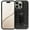 Black Weave, variant on Walli Cases iPhone 12 Pro Max Phone Case with Wallet and Finger Strap - Summer Garden