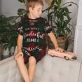 thumbnail image 4 of Balery Wonderful Time Christmas Conjunto de Pijama Infantil de Manga Corta con Estampado – Ropa de Dormir de Algodón Suave-3X-Large, 4 of 6
