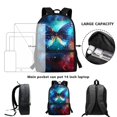 thumbnail image 6 of Uourmeti Butterfly Pattern Design Multiple Pockets Daypack for Travel Outdoor, Premium Non Fade Backpack Large Capacity School Backpack, 6 of 6