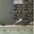 thumbnail image 6 of Ambesonne Christmas Peel & Stick Wallpaper for Home, Oriental Deer, 13"x36", Yellow White Black, 6 of 6