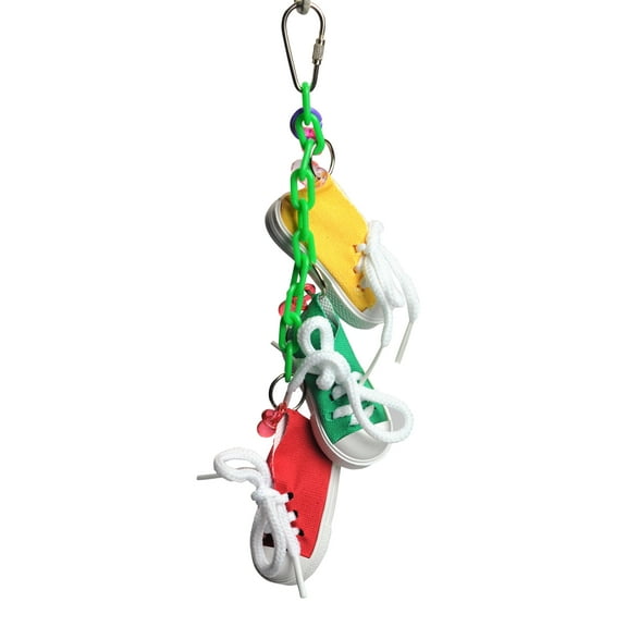A&E Happy Beaks, Sneakers on a Line Bird Toy