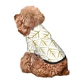 thumbnail image 7 of JUNZAN Dog Hoodie Puppy Sweater Sweatshirt,Cold Weather Coat Pet Clothes for Dog Cat-White And Gold Geometry, 7 of 7