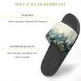 thumbnail image 3 of GZHJMY Stylish Slides for Women Men, Ink and Colour Forest Soft Flexible Slip-on Sandals Slippers, 3 of 7