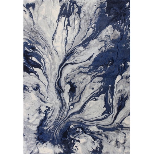 KAS Rugs Illusions Blue Watercolors Area Rug