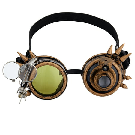 Vintage Punk Gothic Goggles with Double Ocular Loupe Night Glasses ...