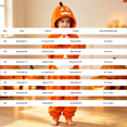 thumbnail image 4 of YunPes Unisex Kids Funny Pumpkin Onesie Boys Girls Cozy Flannel Fall Winter Hooded Jumpsuit Halloween Holiday Party Dress-Up, 4 of 9