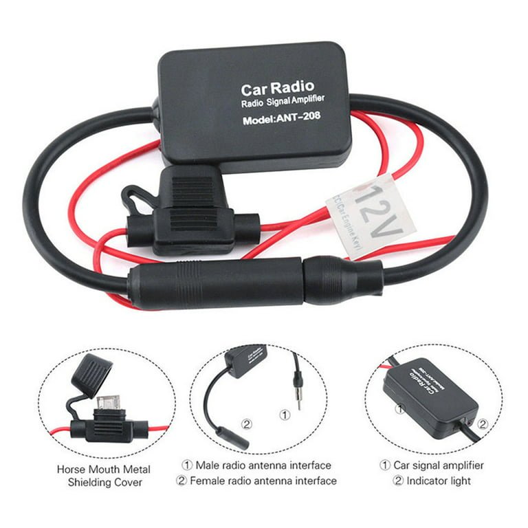 Universal Practical FM Signal Amplifier Anti-interference Car Antenna Radio  Universal FM Booster Amp Automobile Parts - AliExpress