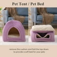 KASENTEX Cat Bed for Indoor Cats, 2in1 Cat House Pet Supplies for Large Cat or Small Dog