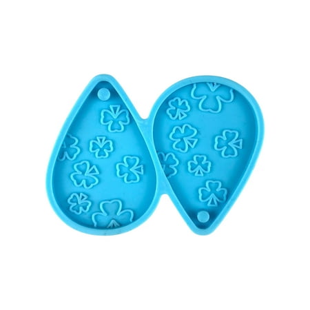 

cuitcosohg Diy Irish Festival Crystal Drip Rubber Tools Earrings Pendant Drops Silicone Tools DIY Silicone Mould Blue-4 Silica gel