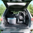 thumbnail image 3 of Flash Furniture Folding Travel Toilet with Toilet Tissue Holder, Cushioned Vinyl Seat, and Stainless Steel Frame with Non-Slip Rubber Feet in Black, 3 of 16