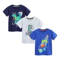 thumbnail image 1 of Akiihool T-Shirts Graphiques pour Garçons T-Shirts pour Enfants Col Rond Coton T-Shirts Unis Garçons Filles Manches Courtes Tout-Petits Confort Doux Chandails de Dessous Hauts (Bleu, 6-7 Ans), 1 of 4