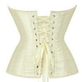 thumbnail image 3 of Corset Top For Women Bustier Lingerie for Women Stain Overbust Vintage Waist Cincher Beige 3XL, 3 of 5