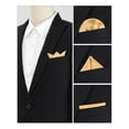 thumbnail image 4 of INSPIRE CHIC Men's Pocket Square Solid Color Handkerchiefs Self-folded For Wedding Party Champagne One Size, 4 of 4