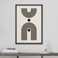 thumbnail image 2 of PixonSign Framed Canvas Print Wall Art Duotone Minimal Vintage Geometric Collage Abstract Shapes Illustrations Modern Art Boho Decorative Chic for Living Room, Bedroom, Office - 16"x24" BLACK, 2 of 5