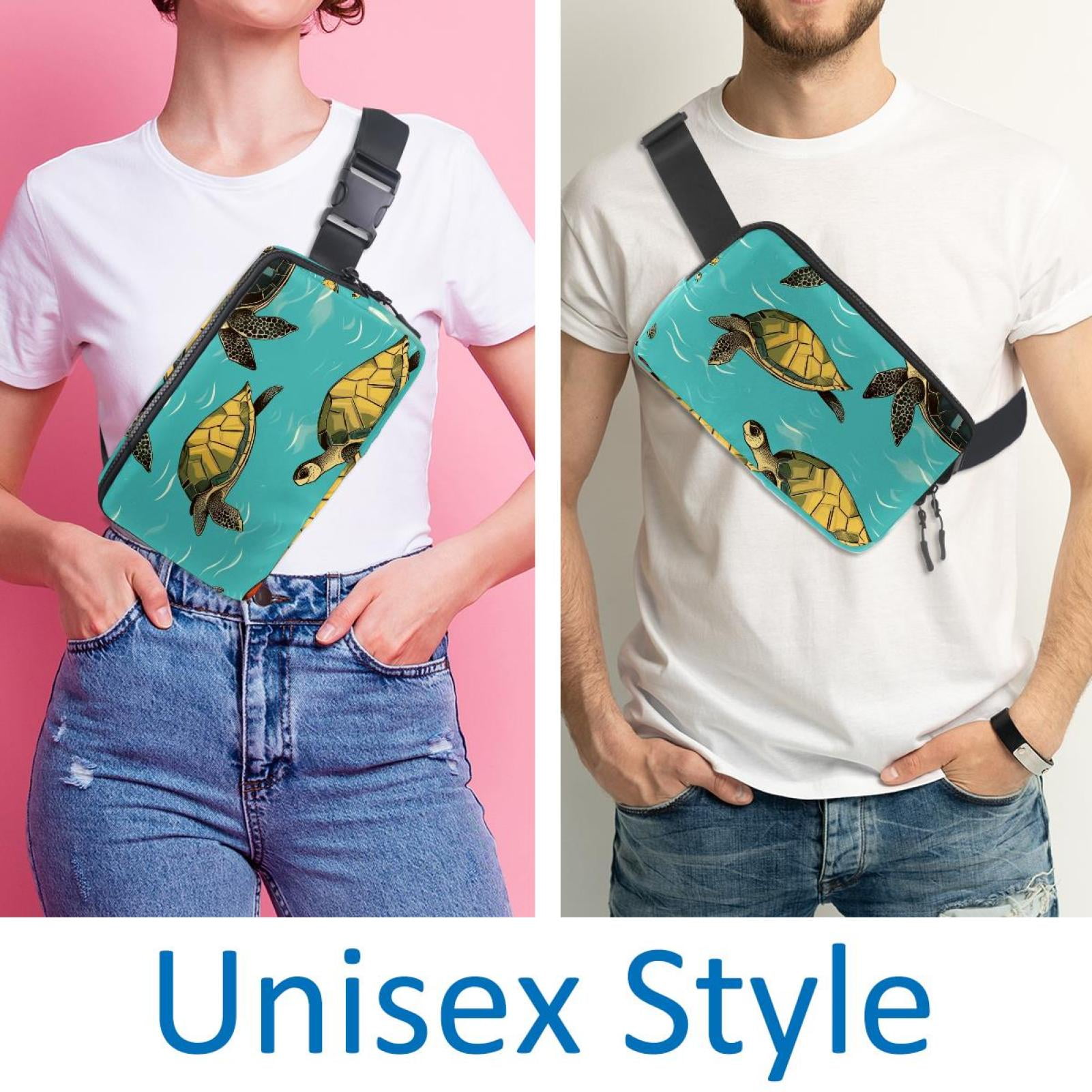 Sea turtles Lightweight Adjustable Extension Strap Unisex Fanny Pack Waist Pack Cross Body Bag