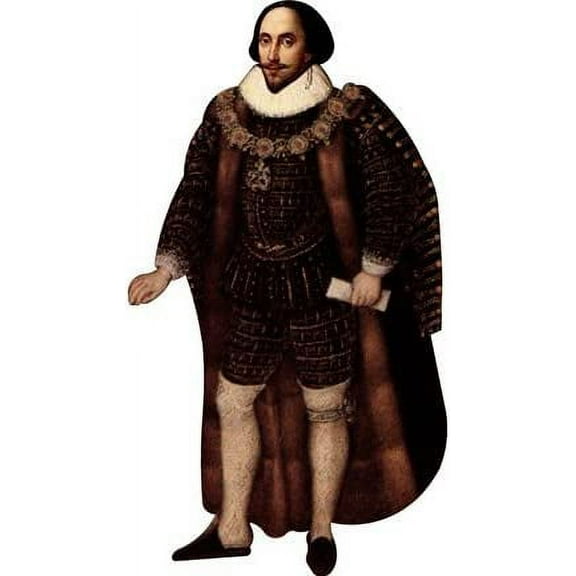H79024 William Shakespeare Cardboard Cutout Standup