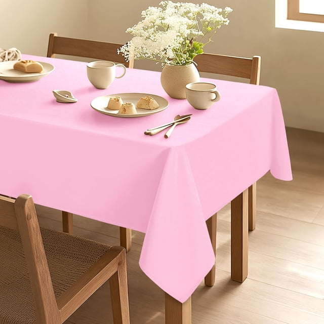 Black Table Cloths Rectangular 60 x 84 Inch, Waterproof Rectangle Table Cloth Stain Resistant Tablecloth, Spillproof Washable Table Cover for Dining, Buffet, Parties, Holiday, Events, Wedding