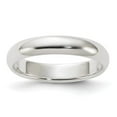 thumbnail image 4 of 925 Sterling Silver 4mm Half Round Band Ring Size 6.5, 4 of 6