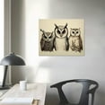 thumbnail image 3 of Nawypu  Framed Canvas Print Wall Art Owls Animal Minimalist Vintage Decorative Geometric Minimalism for Bedroom, 3 of 4