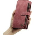 thumbnail image 6 of Wallet Case for Samsung Galaxy A52 4G/5G A52S 5G, Premium Handmade PU Leather Phone Case Card Slots Magnetic Closure Zipper Pocket Kickstand Flip Case with Hand Strap, 6 of 6
