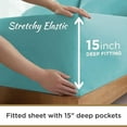 thumbnail image 6 of Twin Sheet Set - 1800 Ultra-Soft Microfiber Twin Bed Sheets - Double Brushed - Deep Pockets - Easy Fit – Wrinkle Free - Comfy - 3 Piece Set - Bedding Sheets & Pillowcases (Twin, Aqua), 6 of 7