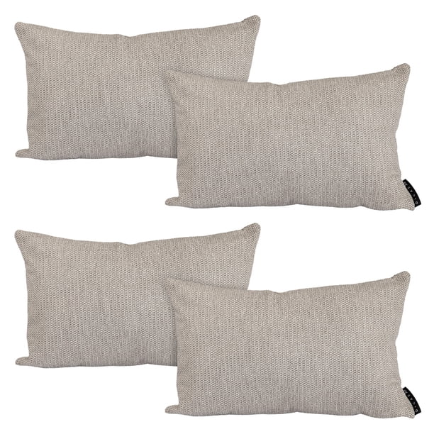 Cojin riñonera Decorativa Rectangular Set de 4 Rivo Beige