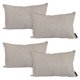 thumbnail image 1 of Cojin riñonera Decorativa Rectangular Set de 4 Rivo Beige, 1 of 4
