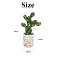 thumbnail image 2 of Planta de simulación de bonsái de plástico, planta de flor artificial de bonsái de cactus tropical, 2 of 5