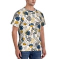 thumbnail image 2 of Bixox Men's Hawaiian Style Printed Short Sleeve Skinny Athletic T-Shirt, 2 of 6