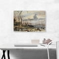 thumbnail image 2 of ARTCANVAS A Winter Scene Canvas Art Print by Jan Van Kessel Elder - Size: 26" x 18" (0.75" Deep), 2 of 9