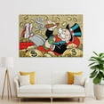 thumbnail image 4 of Mike Mozart Modern Art Picture Alec Monopoly Laying In Coins Canvas Art Poster And Wall Art Picture Print Modern Family Bedroom Decor Posters,Unframe-style,24x36inch(60x90cm), 4 of 8