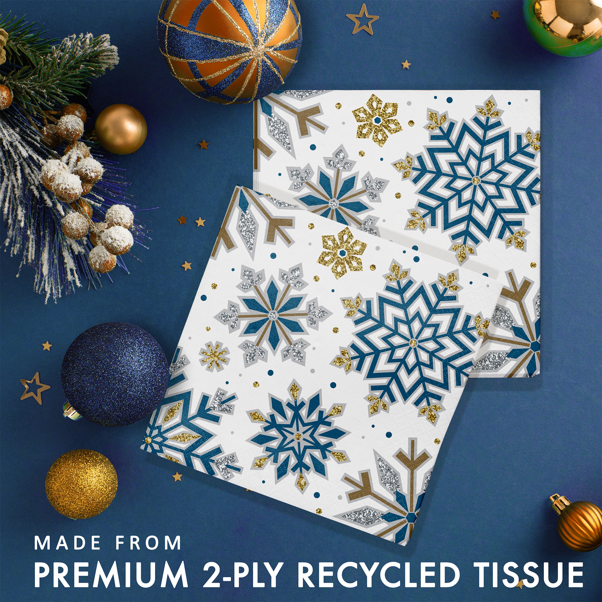 Creative Converting Whimsical Winter Christmas Tableware Set, Serves 8