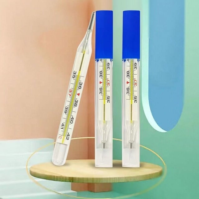 Termómetro médico de vidrio de mercurio, medición de la temperatura corporal del bebé adulto, 3 uds.